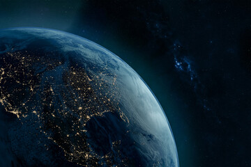 image of the earth seen from space. 3d render.