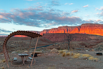 A Lee's Ferry Campground Campsite In Northern Arizona