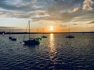 Sailing Boats in the Sunset