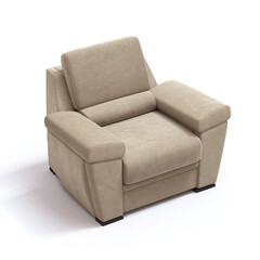 armchair on white background advertising