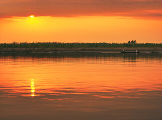 the Amazon sunset