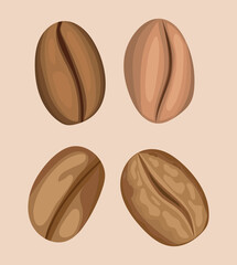 four coffee beans