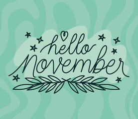 card of hello november