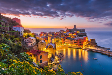 Obraz premium Vernazza, La Spezia, Liguria, Italy in Cinque Terre