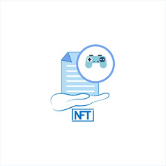 Isolated NFT icon Digital transaction concept Vector illustration