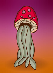 Fly agaric mushroom mutant
