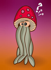 Fly agaric mushroom mutant