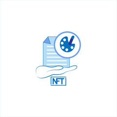 Isolated NFT icon Digital transaction concept Vector illustration