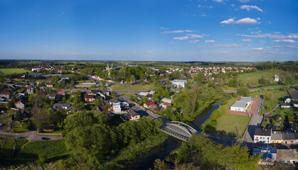 Panorama Mstowa z lotu ptaka