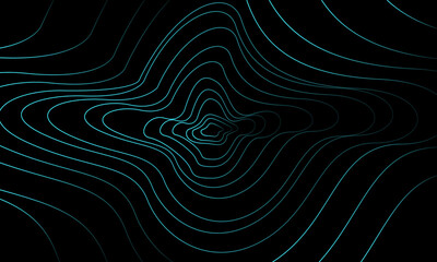 Dynamic abstract wave lines isolated on black background. Vector illustration design elements © Roots