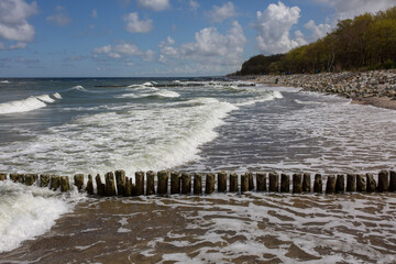 waves on the beach