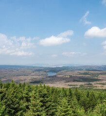 Fototapeta na wymiar Landscape on mountain Brocken in Harz in Germany.