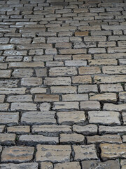 The anchient pavement with paving stone in Europe