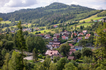 Fototapeta premium view of the village of kotor