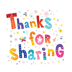 Thanks for sharing - card with unique lettering