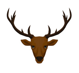 vector illustration of a deer head