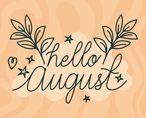 card of hello august © Grgroup