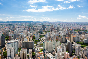 Fototapeta na wymiar Aerial photo of downtown Sao Paulo in 20150521