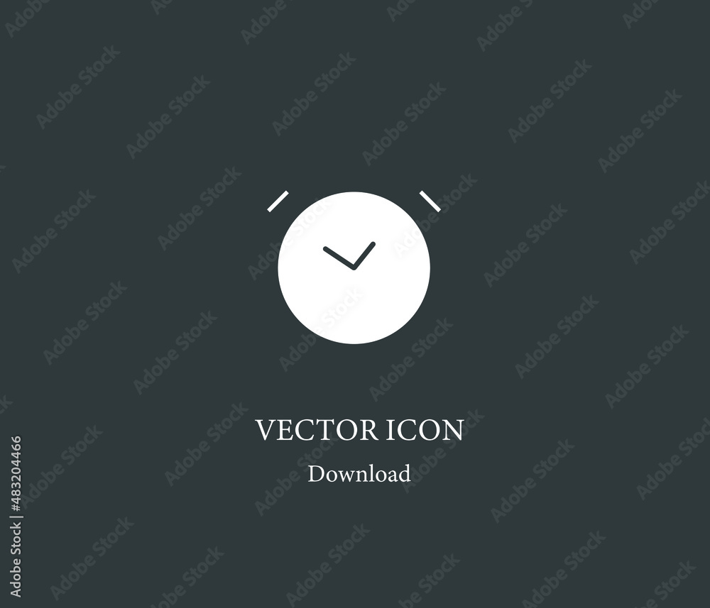 Poster alarm vector icon. editable stroke. symbol in line art style for design, presentation, website or ap