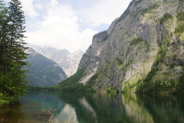 Fototapeta na wymiar Obersee lake near Konigsee, Bavaria, Germany 