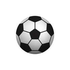 Ball for football on white backdrop. Team sport. Realistic vector ball.