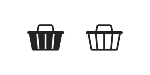 Basket vector icon. Shopping cart icon. Online store. Shop symbol.