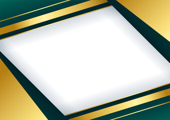 Dark green and gold abstract background modern minimalist for presentation design. Suit for business, corporate, institution, party, festive, seminar, and talks.