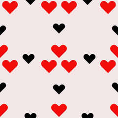 Heart seamless pattern. Background from love sign. Valentines day concept. Vector illustration for design, wrapping paper, promotion, banner.