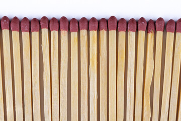 Row of match sticks