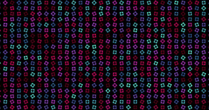 Plus, Cross colorful pattern shapes in  geometric background