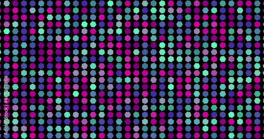 Poster hexagon pattern animated colorful background.