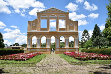 Fototapeta na wymiar Arquitetura Parede Bosque Alemão
