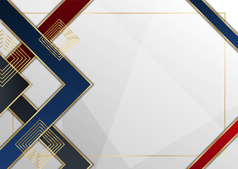 Blue gold abstract background modern minimalist for certificate and presentation design. Suit for business, corporate, institution, party, festive, seminar, and talks.