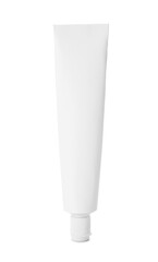 Tube of toothpaste on white background