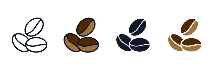Coffee beans icon symbol template for graphic and web design collection logo vector illustration