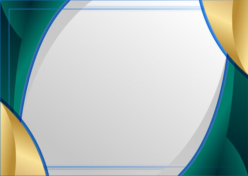 Dark green gold abstract background modern minimalist for certificate and presentation design. Suit for business, corporate, institution, party, festive, seminar, and talks.