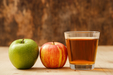 Glass of apple juice