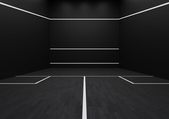 Squash court - sport - black and white