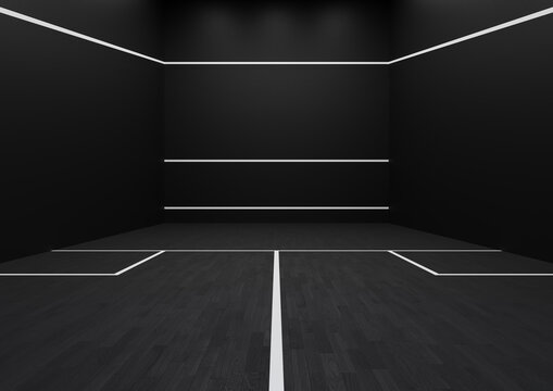 Squash court - sport - black and white