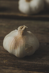 Garlic on the table