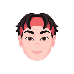 Isolated colored avatar of a man