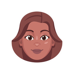 Obraz premium Isolated colored avatar of an afroamerican girl