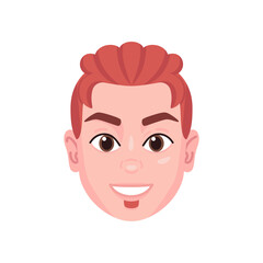 Isolated colored avatar of a man