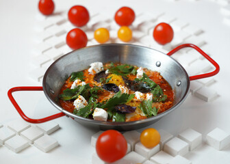 vegetables in a pan