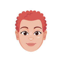 Isolated colored avatar of a girl