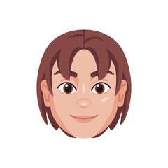 Isolated colored avatar of a girl