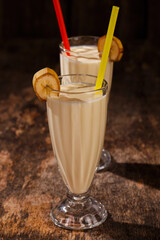 Delicious banana milkshake