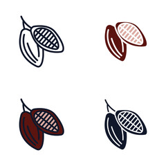 Cacao pod icon symbol template for graphic and web design collection logo vector illustration