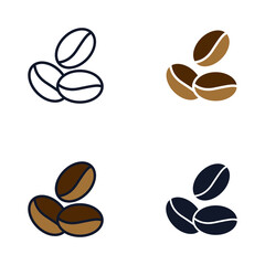 Coffee beans icon symbol template for graphic and web design collection logo vector illustration