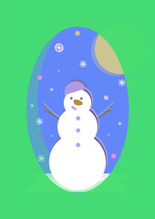 Four Seasons (Winter, Spring, Summer, Autumn) Postcards. Paper Cutout Postcards. Vector Elements and Hand Made Postcards.